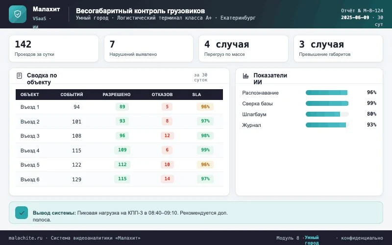 Отчёт за период — Система Малахит
